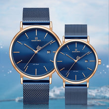 Load image into Gallery viewer, Newest Lover's Watches NAVIFORCE Quartz Simple Clock Men Women Waterproof Full Steel Couple Wristwatches Relogio Masculino 2019
