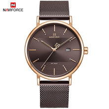 Load image into Gallery viewer, Newest Lover's Watches NAVIFORCE Quartz Simple Clock Men Women Waterproof Full Steel Couple Wristwatches Relogio Masculino 2019