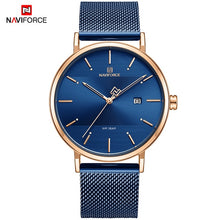 Load image into Gallery viewer, Newest Lover's Watches NAVIFORCE Quartz Simple Clock Men Women Waterproof Full Steel Couple Wristwatches Relogio Masculino 2019