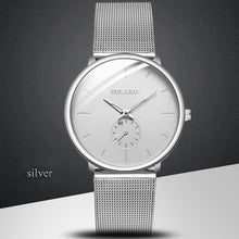 Load image into Gallery viewer, Business Men's Watch Creative Blue Pointer Mesh Belt Ultra-thin Quartz Sports And Leisure Watch Clock Men Gift Relogio Masculino