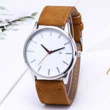 Load image into Gallery viewer, relogio masculino Men's Watch Complete Calendar Wristwatch Brown Leather Quartz Sport Watch Men Clock Gents Watches reloj hombre