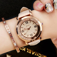 Load image into Gallery viewer, Fashion Ladies Watch Women Watches Luxury Rhinestone Leather Bracelet Wristwatch Analog Quartz Watch reloj mujer zegarek damski