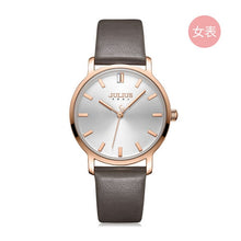 Load image into Gallery viewer, Classic Men's Watch Women's Watch Japan Quartz Couple Hours Fashion Real Leather Bracelet Lover's Birthday Gift Julius Box
