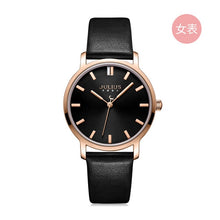Load image into Gallery viewer, Classic Men's Watch Women's Watch Japan Quartz Couple Hours Fashion Real Leather Bracelet Lover's Birthday Gift Julius Box