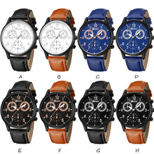 Load image into Gallery viewer, Fashion Men's Leather Military Casual Analog Quartz Wrist Watch Business Watches  Men's watch Wrist Party decoration Business Wa