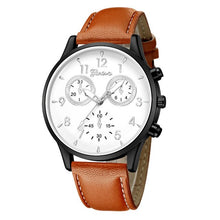 Load image into Gallery viewer, Fashion Men's Leather Military Casual Analog Quartz Wrist Watch Business Watches  Men's watch Wrist Party decoration Business Wa