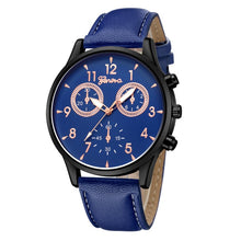 Load image into Gallery viewer, Fashion Men's Leather Military Casual Analog Quartz Wrist Watch Business Watches  Men's watch Wrist Party decoration Business Wa