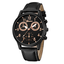 Load image into Gallery viewer, Fashion Men's Leather Military Casual Analog Quartz Wrist Watch Business Watches  Men's watch Wrist Party decoration Business Wa
