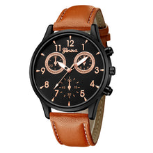 Load image into Gallery viewer, Fashion Men's Leather Military Casual Analog Quartz Wrist Watch Business Watches  Men's watch Wrist Party decoration Business Wa