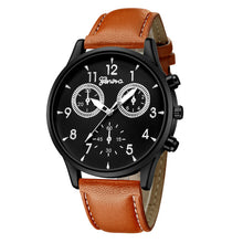 Load image into Gallery viewer, Fashion Men's Leather Military Casual Analog Quartz Wrist Watch Business Watches  Men's watch Wrist Party decoration Business Wa