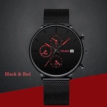 Load image into Gallery viewer, Men's Fashion Watch Stainless Steel Mesh Belt Calendar Quartz Sport Watches Business Casual Watch for Man Clock Montre Homme