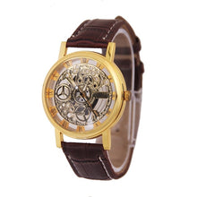 Load image into Gallery viewer, Unique Design Hollow Out Lover's Quartz Watch Couples Unisex Thin Leather Strap Casual Wrist Watch For Drop Shipping