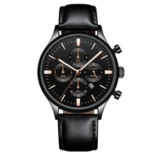Load image into Gallery viewer, CUENA Men Watches Fashion Luxury Sport Men's Stainless Steel Case Leather Band Quartz Analog Wrist Watch Relogio Masculino