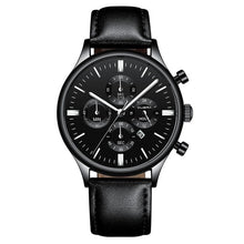 Load image into Gallery viewer, CUENA Men Watches Fashion Luxury Sport Men's Stainless Steel Case Leather Band Quartz Analog Wrist Watch Relogio Masculino