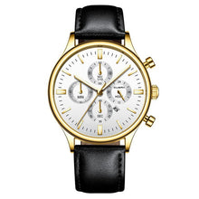 Load image into Gallery viewer, CUENA Men Watches Fashion Luxury Sport Men's Stainless Steel Case Leather Band Quartz Analog Wrist Watch Relogio Masculino