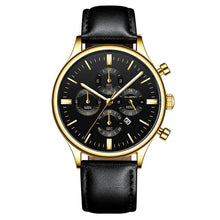 Load image into Gallery viewer, CUENA Men Watches Fashion Luxury Sport Men's Stainless Steel Case Leather Band Quartz Analog Wrist Watch Relogio Masculino