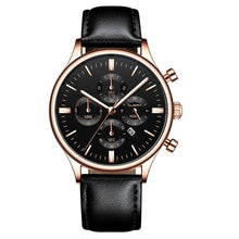Load image into Gallery viewer, CUENA Men Watches Fashion Luxury Sport Men's Stainless Steel Case Leather Band Quartz Analog Wrist Watch Relogio Masculino