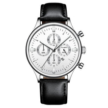 Load image into Gallery viewer, CUENA Men Watches Fashion Luxury Sport Men's Stainless Steel Case Leather Band Quartz Analog Wrist Watch Relogio Masculino