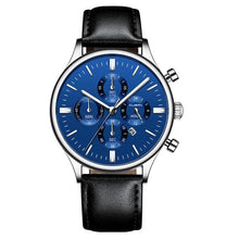Load image into Gallery viewer, CUENA Men Watches Fashion Luxury Sport Men's Stainless Steel Case Leather Band Quartz Analog Wrist Watch Relogio Masculino