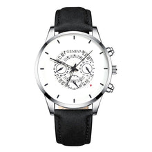 Load image into Gallery viewer, Trendy Men's Watch Leather Quartz Personality Creative Three eyed Blue Pointer Wrist Watch Male Business Simple Exquisite Clock