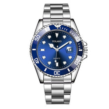 Load image into Gallery viewer, Luxury Men's Watch Stainless Steel Waterproof Clock Male Quartz Calendar Wristwatches Fashion Sport Green Dial Watch reloj hombr