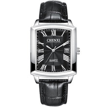 Load image into Gallery viewer, Couple Woman&amp;men Casual Watches Luxury Brand Square Dial Fashion Leather Strap Lover's Quartz calendar Watch Relogios Femininos