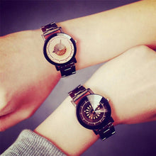 Load image into Gallery viewer, 2019 New Lover's Watches Fashion Women Stainless Steel Quartz Analog Unisex Wrist Watch sweetheart luxury Casual Bracelet A65