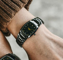 Load image into Gallery viewer, Luxury Cool Unique Lover's Watches Diamond Full Steel Women Men Dress Rectangle Quartz Wristwatch Sweet Couple Women Men Watch