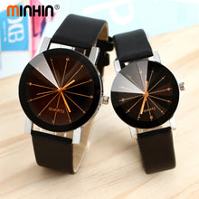 Load image into Gallery viewer, MINHIN Charming Lover's Watch Delicate Leather Band Quartz Wristwatches Women Men Casual Dress Watch Montre Femme Relogio