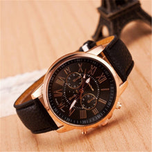 Load image into Gallery viewer, Genuine Women's Roman Numerals watches women clock Luxury Fashion Leather Band Analog Quartz Round Wrist Watches Montre Femme