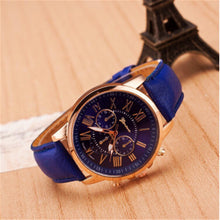 Load image into Gallery viewer, Genuine Women's Roman Numerals watches women clock Luxury Fashion Leather Band Analog Quartz Round Wrist Watches Montre Femme