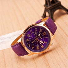Load image into Gallery viewer, Genuine Women's Roman Numerals watches women clock Luxury Fashion Leather Band Analog Quartz Round Wrist Watches Montre Femme