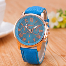 Load image into Gallery viewer, Genuine Women's Roman Numerals watches women clock Luxury Fashion Leather Band Analog Quartz Round Wrist Watches Montre Femme