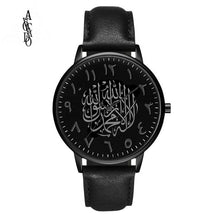 Load image into Gallery viewer, AVOCADO 2019 Men's Watches Black arabic watch Leather strap Reloj arabe negro