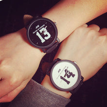 Load image into Gallery viewer, Fashion Couple Watches 13 14 Popular Casual Leather Quartz Women Men Watch Lover's Gift Clock Boys Girls Wristwatch reloj hombre