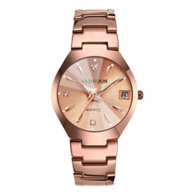 Load image into Gallery viewer, Couple Watch Men and Women Rose Gold Quartz Watch Classic Unisex Stainless Steel Lover's Wrist Watches Christmas Valentine Gifts