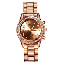 Load image into Gallery viewer, Geneva Luxury Women's Watches relogio feminino Fashion Metal Strap Watch Bracelet Quartz Ladies Women New Clock bayan kol saati