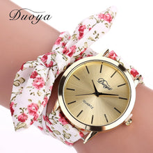 Load image into Gallery viewer, Fashion Women's Flower Star Bow Wristwatch Scarf Band Party Casual Watch relogio feminino Montre Femme Women Gift 328