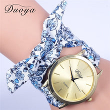 Load image into Gallery viewer, Fashion Women's Flower Star Bow Wristwatch Scarf Band Party Casual Watch relogio feminino Montre Femme Women Gift 328