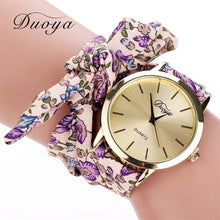 Load image into Gallery viewer, Fashion Women's Flower Star Bow Wristwatch Scarf Band Party Casual Watch relogio feminino Montre Femme Women Gift 328